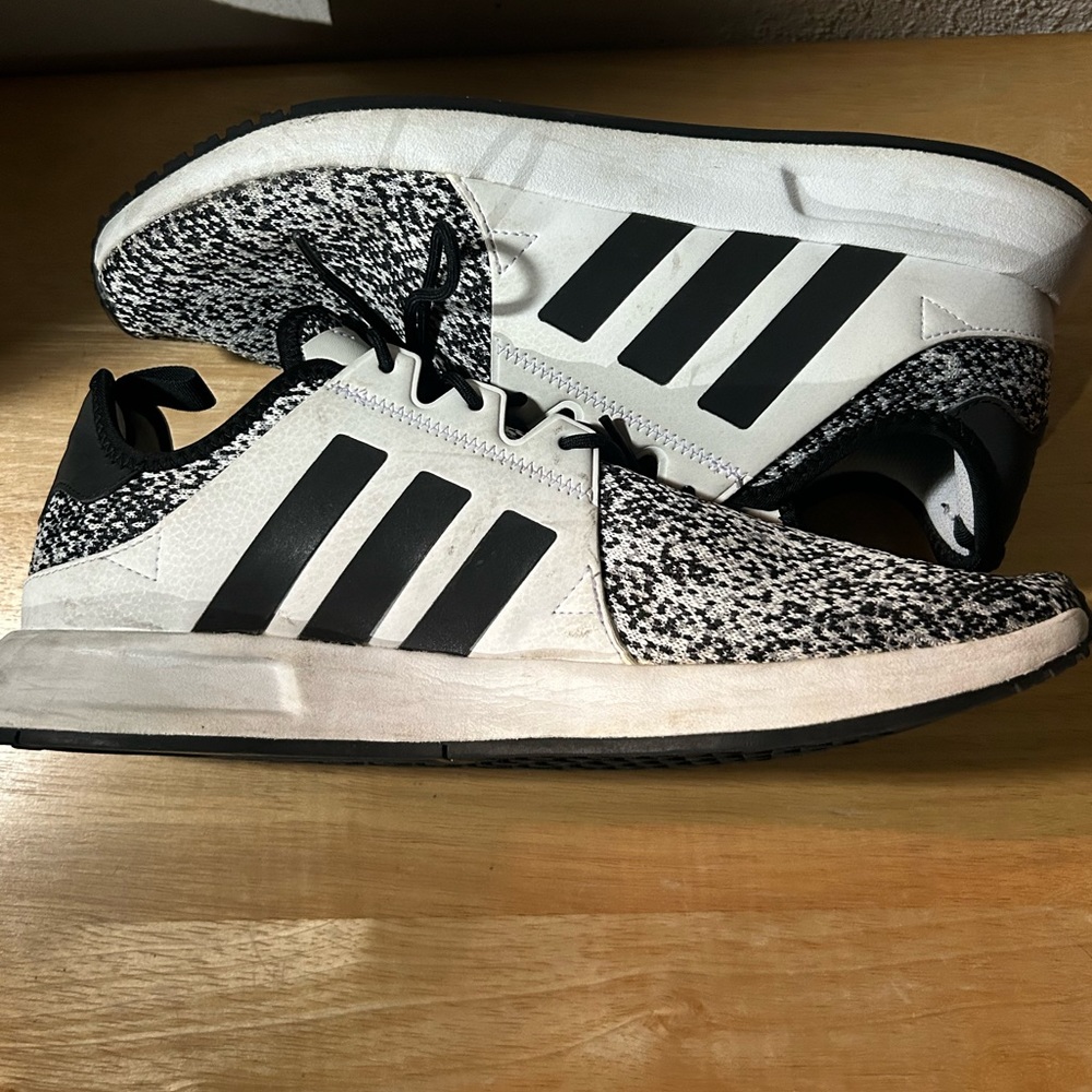 Men’s Size 11 Black & White Running Adidas Shoes